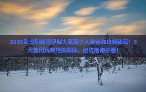 武汉到新疆伊犁大草原个人游