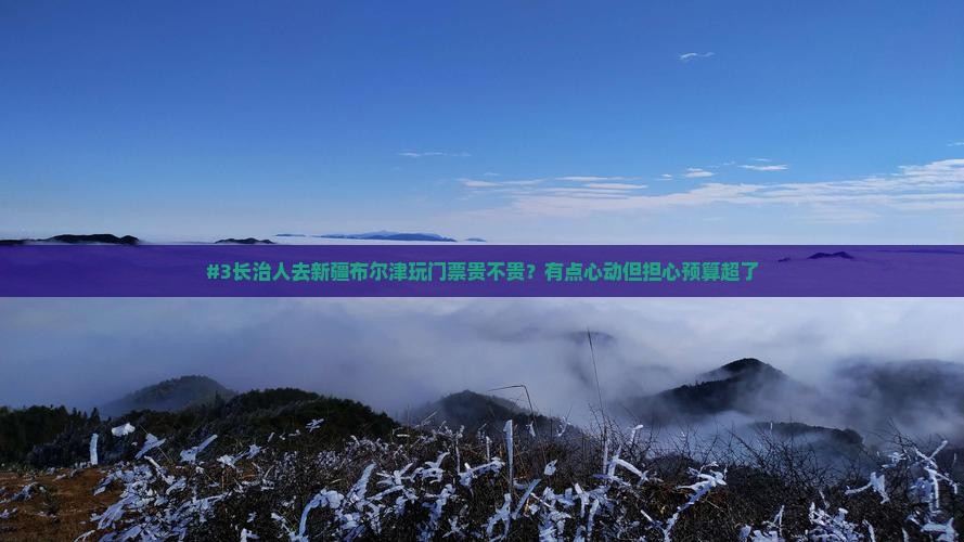 #3长治人去新疆布尔津玩门票贵不贵？有点心动但担心预算超了