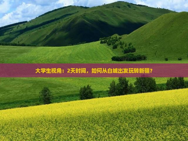 白城去新疆二日游