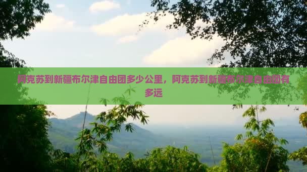 阿克苏到新疆布尔津自由团