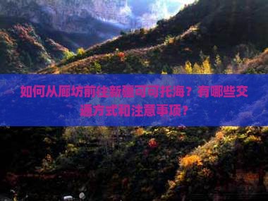 廊坊到新疆可可托海攻略