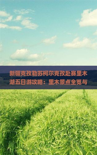 克孜勒苏柯尔克孜去新疆赛里木湖五日游