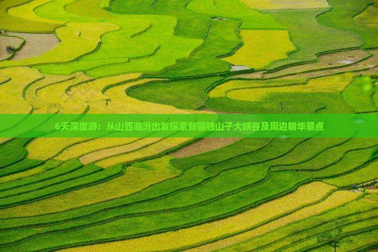 6天深度游：从山西临汾出发探索新疆独山子大峡谷及周边精华景点