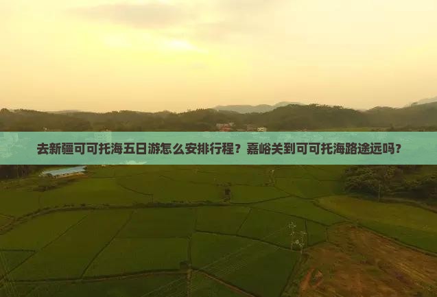 嘉峪关去新疆可可托海五日游