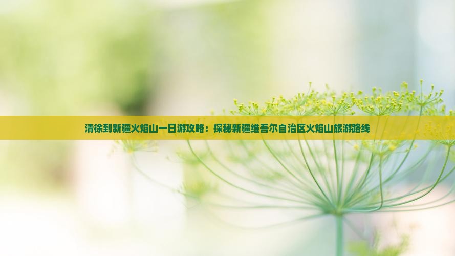 清徐到新疆火焰山一日 清徐到新疆火焰山一日