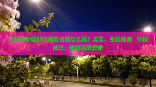 吉林去新疆那拉提自由团