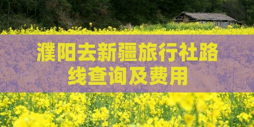 濮阳去新疆旅行社路线查询及费用