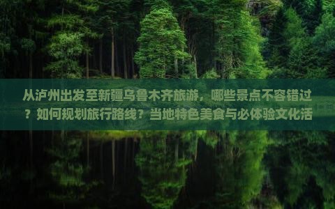 泸州去新疆乌鲁木齐必去地