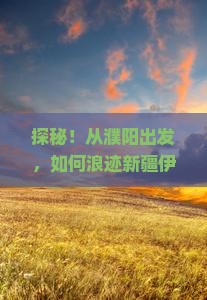 濮阳去新疆伊犁大草原必去地