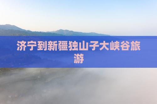 济宁到新疆独山子大峡谷旅游