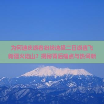 迪庆去新疆火焰山二日游
