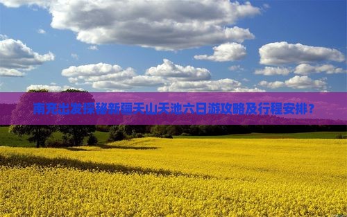 南充到新疆天山天池六日游
