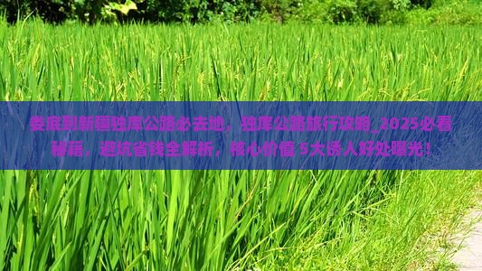 娄底到新疆独库公路必去地