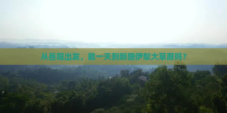 岳阳到新疆伊犁大草原一日