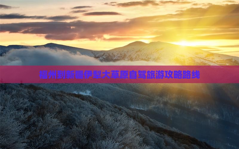 福州到新疆伊犁大草原一日