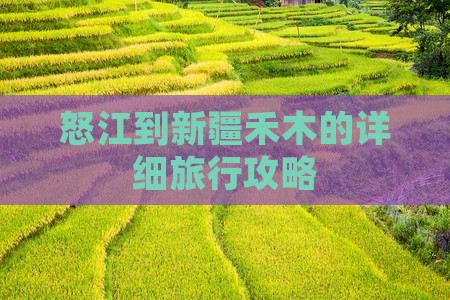 怒江到新疆禾木的详细旅行攻略