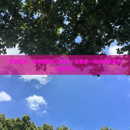 晋城去新疆天山天池自由团