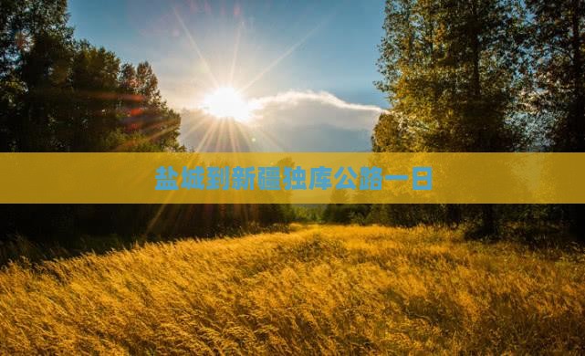 盐城到新疆独库公路一日