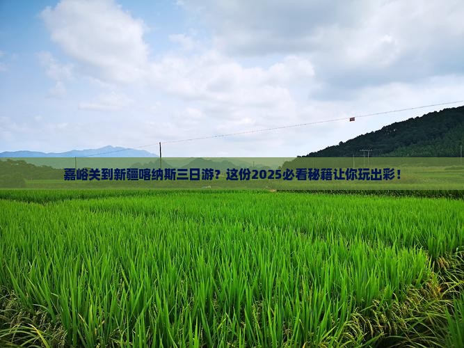 嘉峪关到新疆喀纳斯三日游