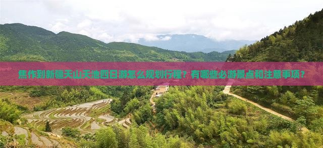 焦作到新疆天山天池四日游