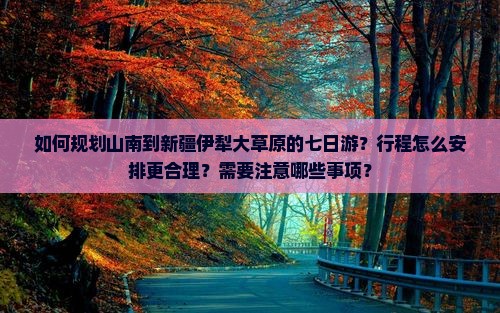 山南到新疆伊犁大草原七日游