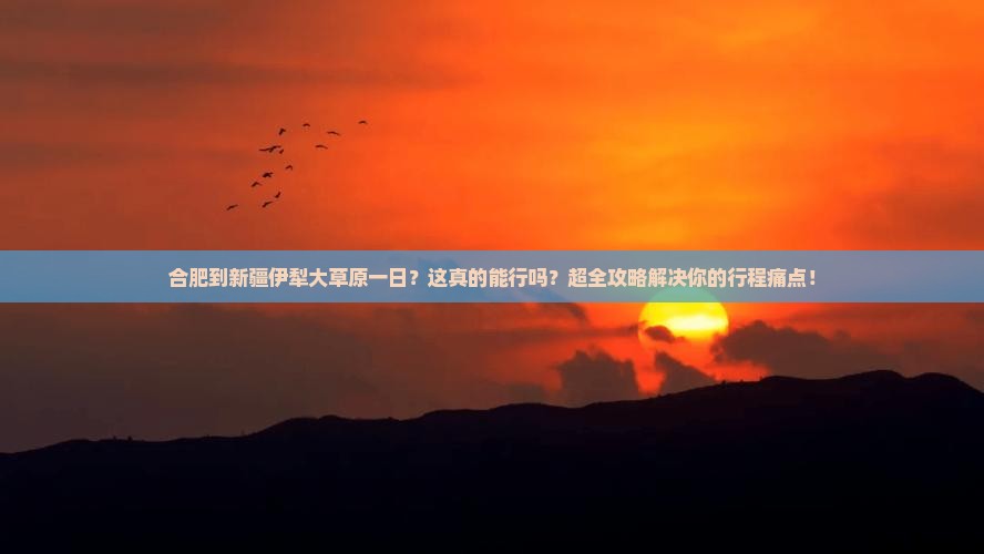 合肥到新疆伊犁大草原一日