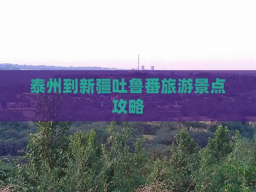 泰州到新疆吐鲁番旅游景点攻略