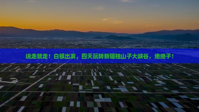 白银到新疆独山子大峡谷四日游