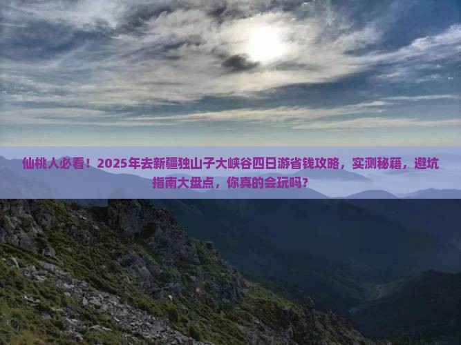 仙桃去新疆独山子大峡谷四日游