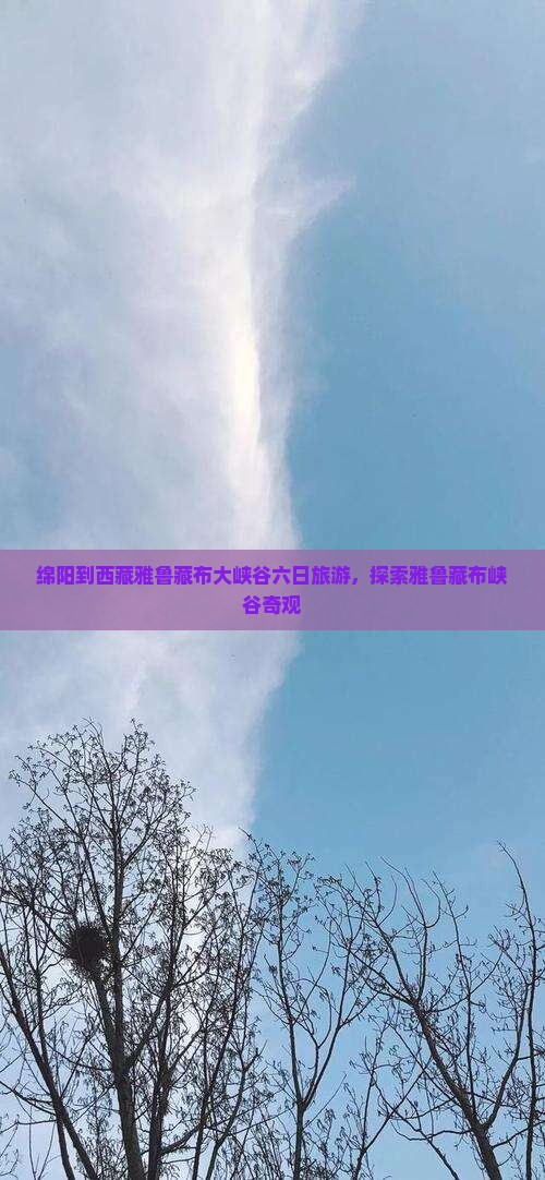 绵阳到西藏雅鲁藏布大峡谷六日游