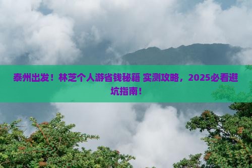泰州去西藏林芝个人游