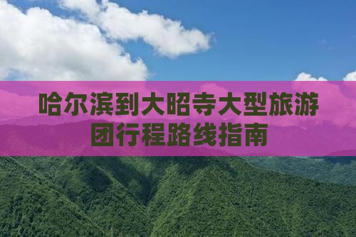 哈尔滨到大昭寺大型旅游团行程路线指南