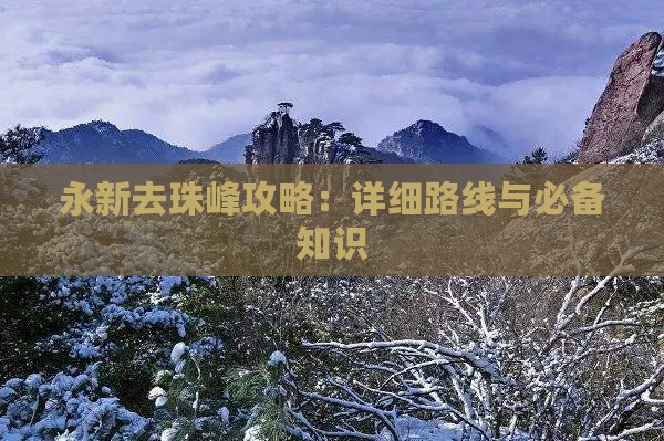 永新去珠峰攻略：详细路线与必备知识
