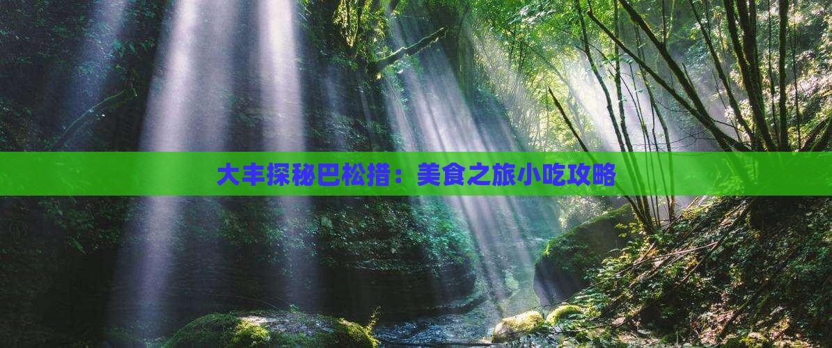 大丰探秘巴松措：美食之旅小吃攻略