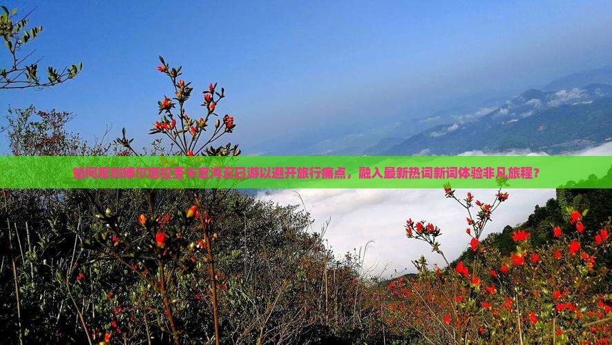 如何规划博尔塔拉至卡定沟五日游以避开旅行痛点，融入最新热词新词体验非凡旅程？