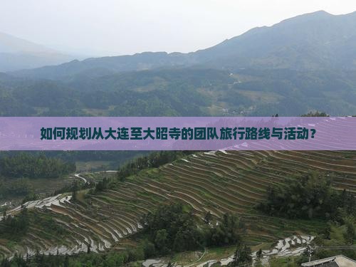 如何规划从大连至大昭寺的团队旅行路线与活动？