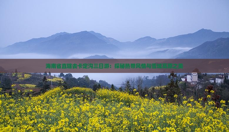 海南省直辖去卡定沟三日游：探秘热带风情与雪域高原之美