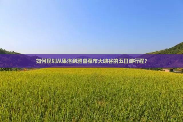 如何规划从果洛到雅鲁藏布大峡谷的五日游行程？