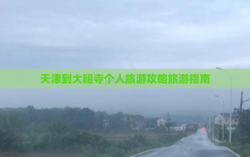 天津到大昭寺个人旅游攻略旅游指南