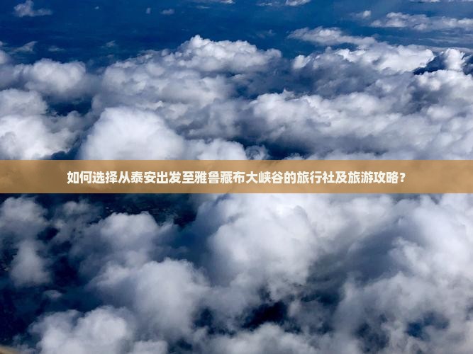 如何选择从泰安出发至雅鲁藏布大峡谷的旅行社及旅游攻略？