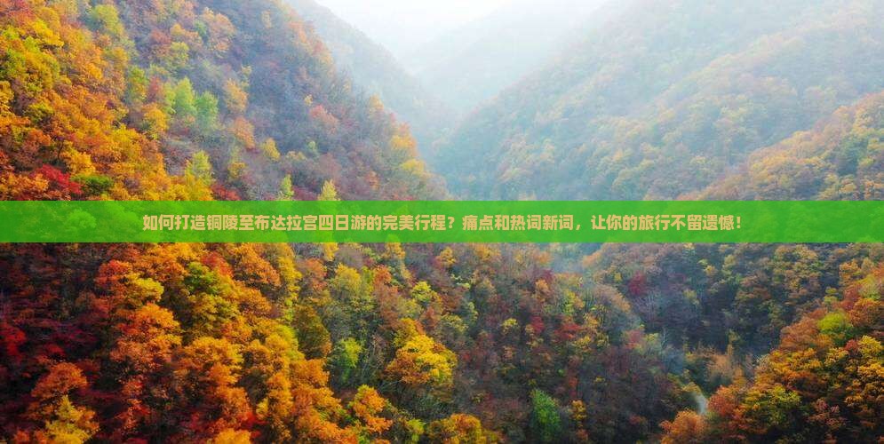 如何打造铜陵至布达拉宫四日游的完美行程？痛点和热词新词，让你的旅行不留遗憾！
