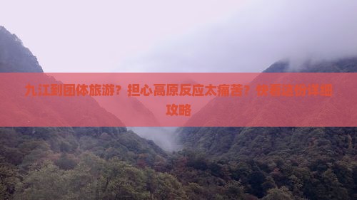 九江到团体旅游？担心高原反应太痛苦？快看这份详细攻略