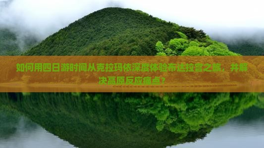 如何用四日游时间从克拉玛依深度体验布达拉宫之旅，并解决高原反应痛点？