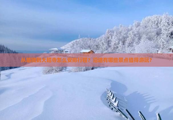从临猗到大昭寺怎么安排行程？沿途有哪些景点值得游玩？