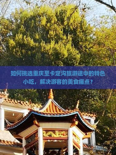 如何挑选重庆至卡定沟旅游途中的特色小吃，解决游客的美食痛点？