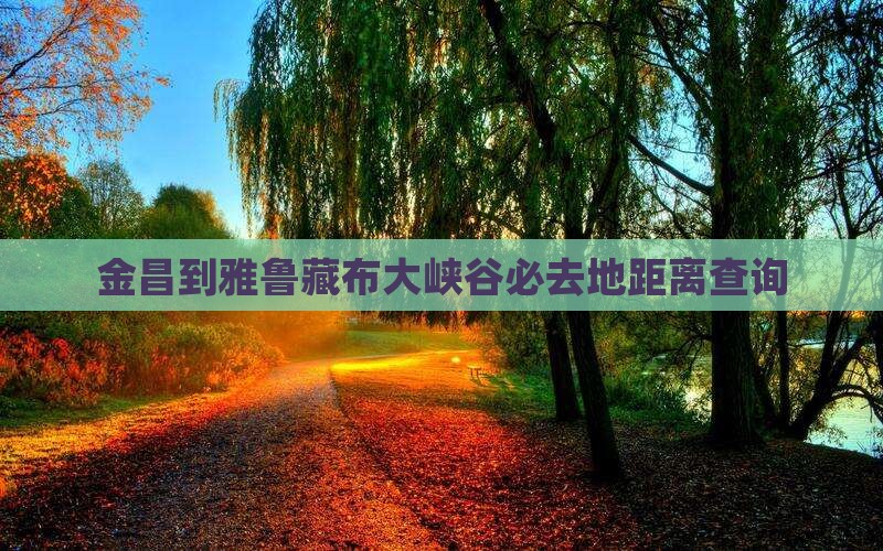 金昌到雅鲁藏布大峡谷必去地距离查询