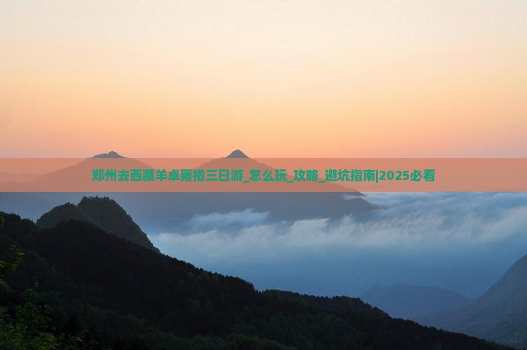 郑州去西藏羊卓雍措三日游