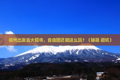 德州去西藏大昭寺自由团