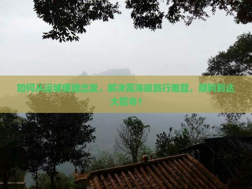 如何从运城便捷出发，解决高海拔旅行难题，顺利到达大昭寺？