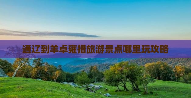 通辽到羊卓雍措旅游景点哪里玩攻略